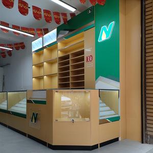 重庆星级烟草专卖柜超市便利店玻璃烟酒展示柜转角收银台货架定制